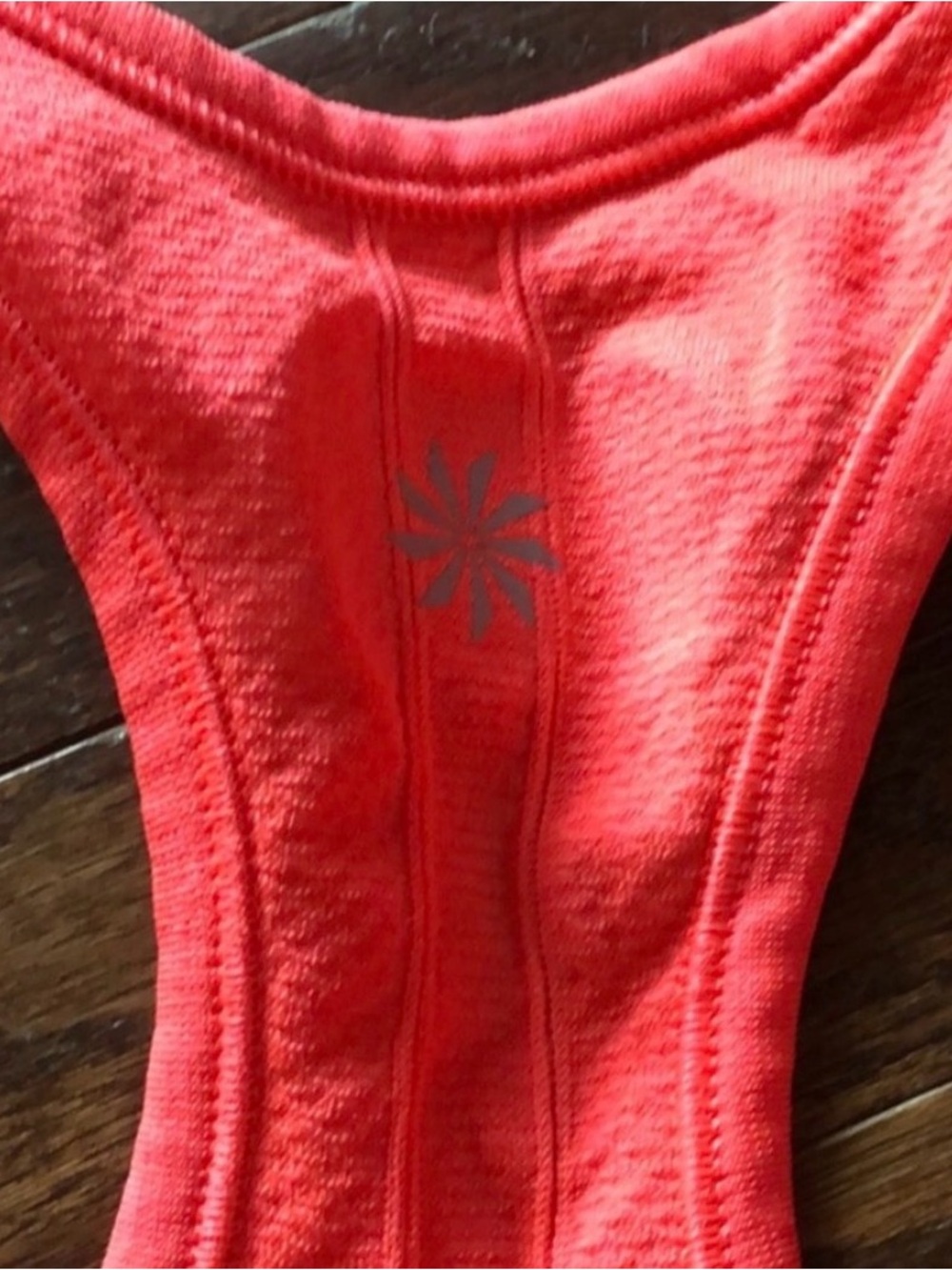 Athleta Bright Orange Ruched Racerback Tank - Picture 6 of 6
